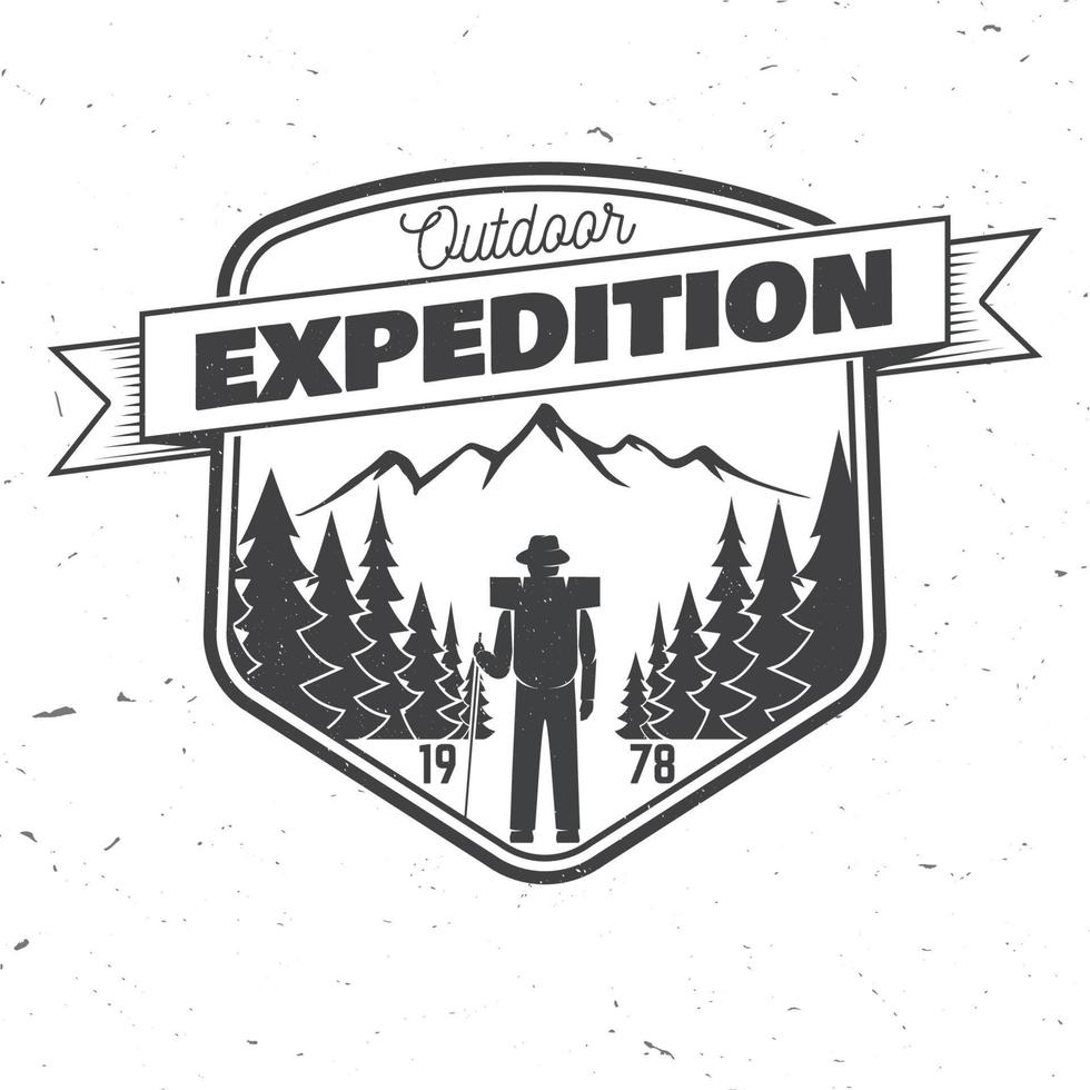 Outdoor-Expeditionsabzeichen. Vektor-Illustration. vektor