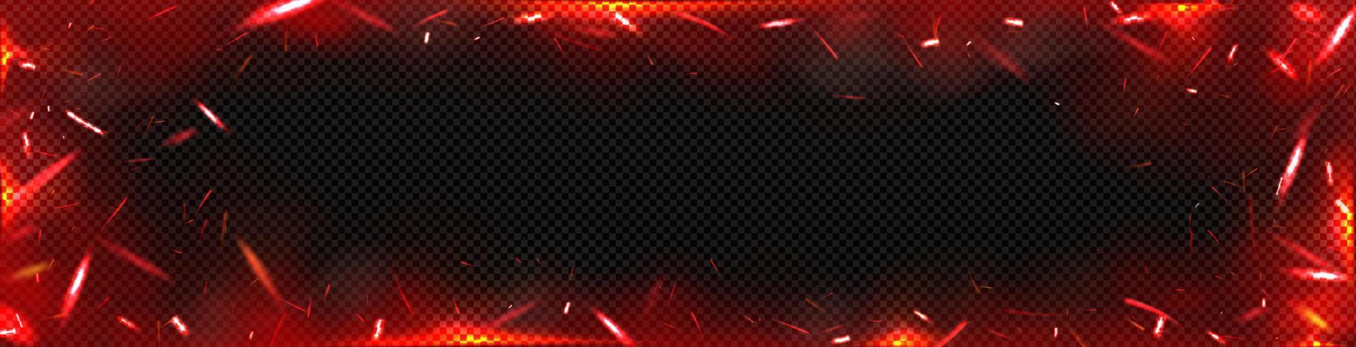 Hintergrund mit roten Feuerfunken, Overlay-Effekt vektor