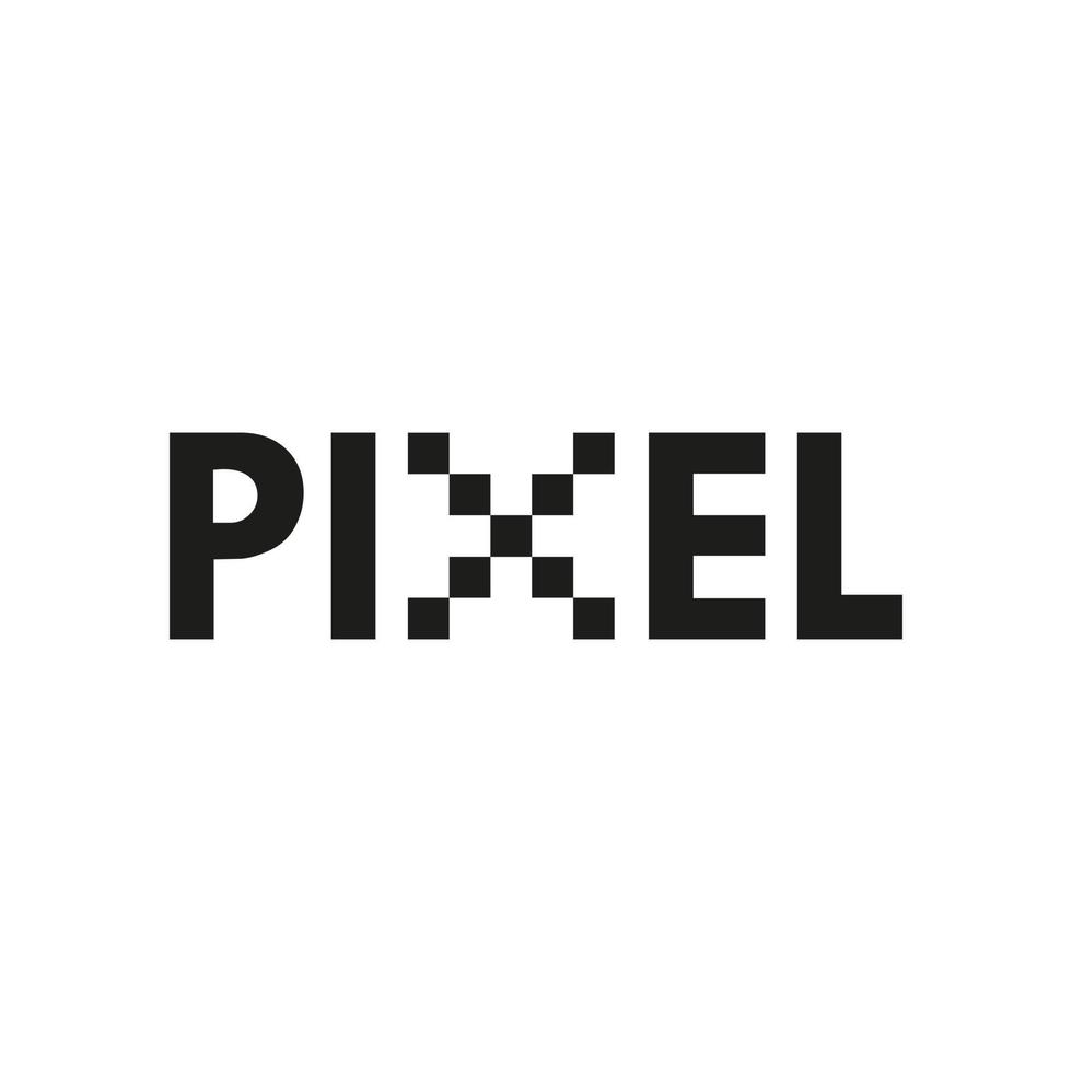 de pixel logotyp vektor design