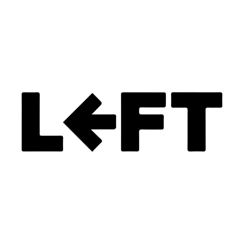 Designvorlage für das linke Logo bereit vektor