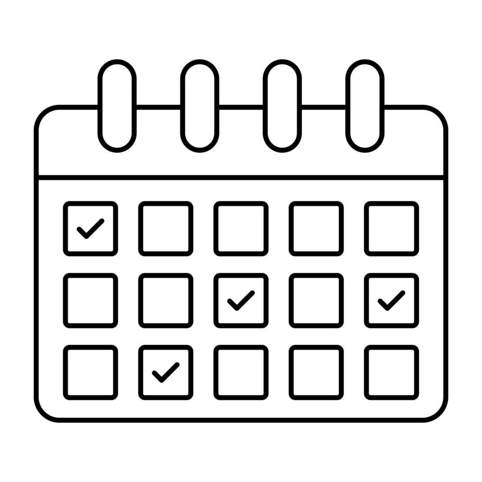 ett ikon design av kalender vektor