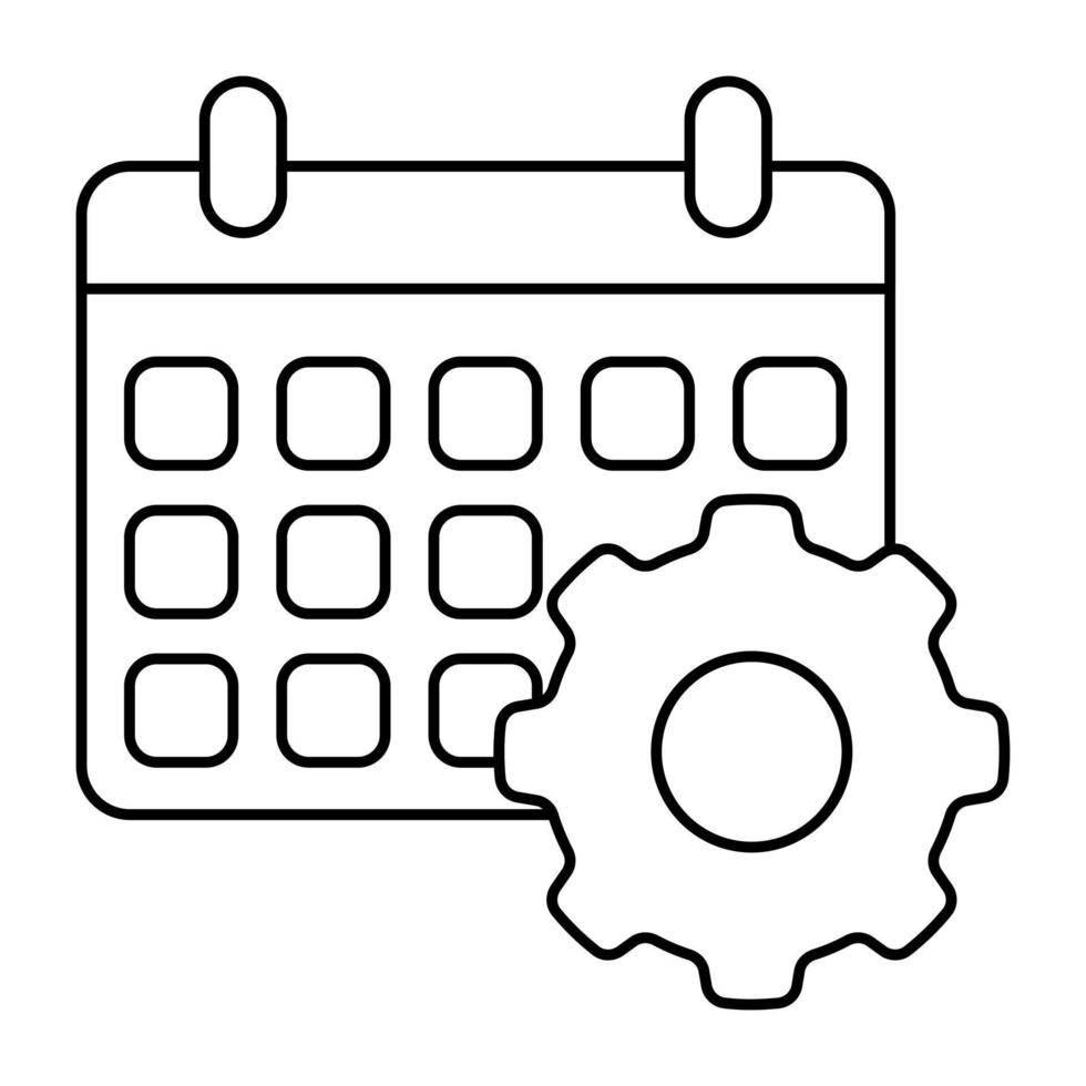 ett redigerbar design ikon av kalender miljö vektor