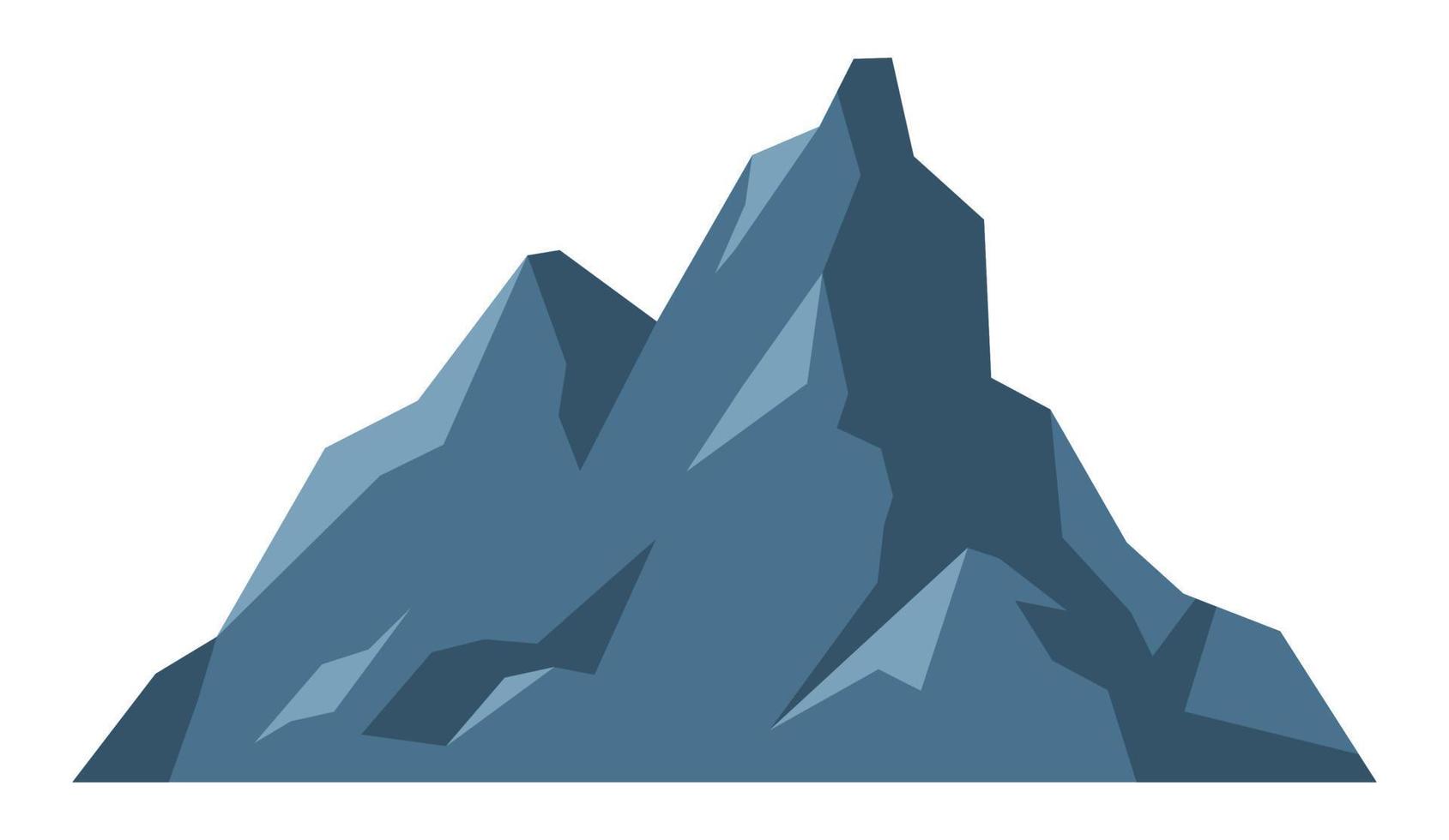 berg ikon. snöig berg. begrepp av natur, vandra, vinter, etc. platt vektor tecknad serie stil