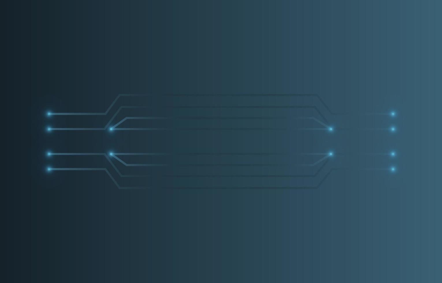 linje krets elektricitet neon lysande blå Färg anordnad i en horisontell beställa på mörk bakgrund. abstrakt laser ljus effekt. skön ljus bloss. vektor illustration.