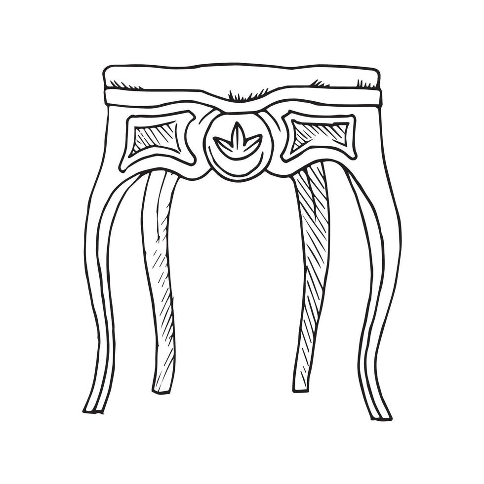 antik möbel illustration i konst bläck stil vektor