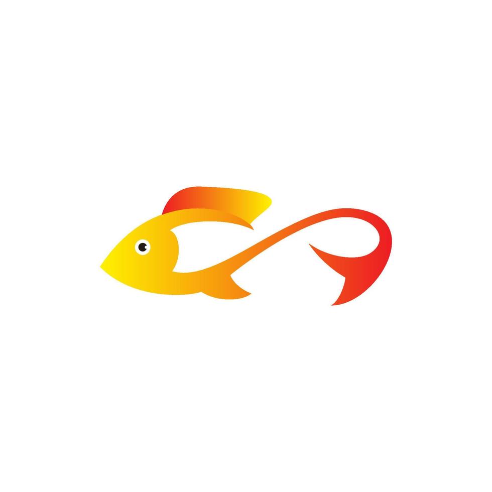 Fisch-Logo. Fisch-Symbol. Tier-Logo. Fischsymbolzeichen. Fisch-Vektor-Illustration-Vorlage gebrauchsfertig. vektor