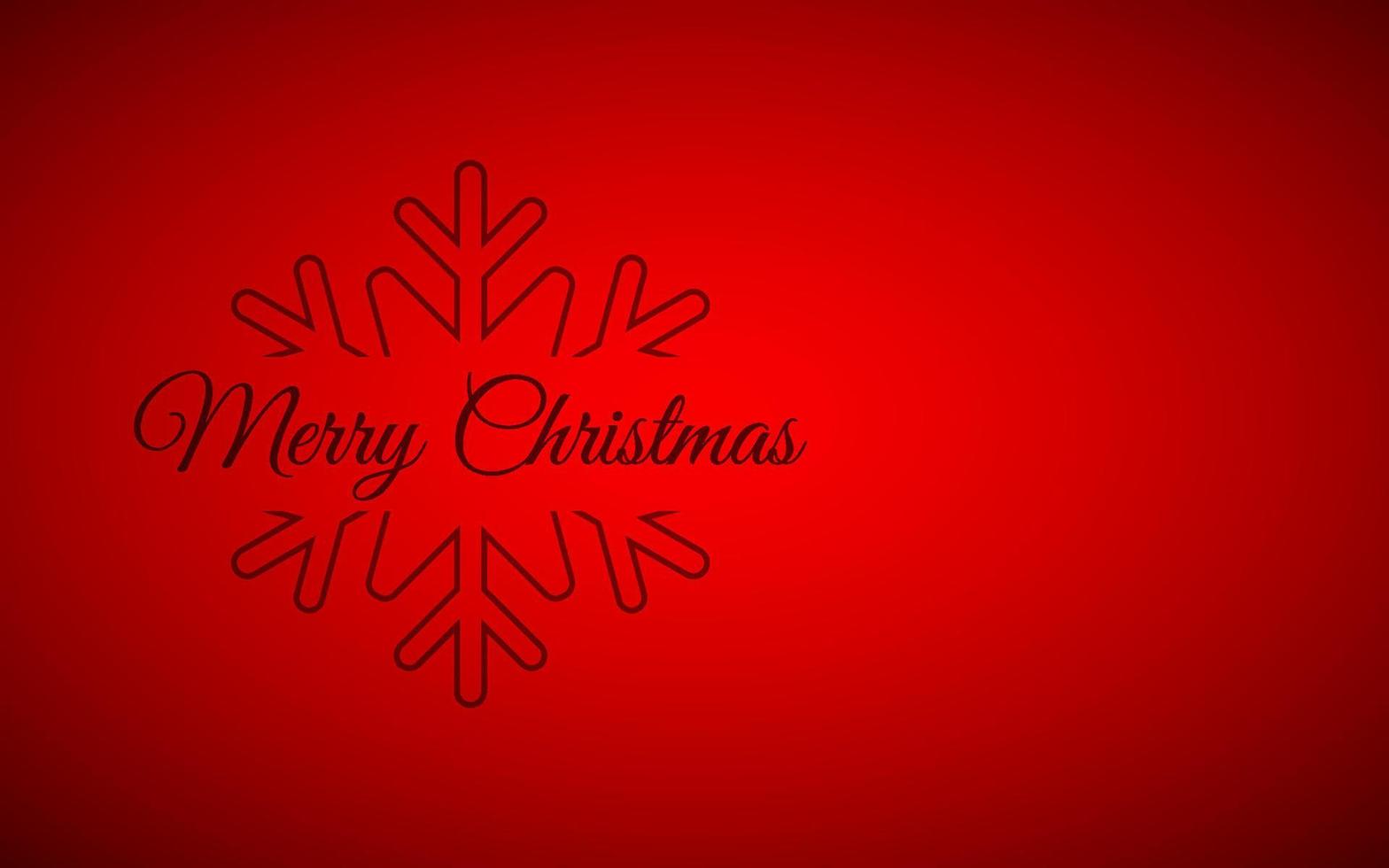 Frohe Weihnachten-Grußkarte mit Schneeflocken. Weihnachten roter Hintergrund. einfache Vektorillustration vektor
