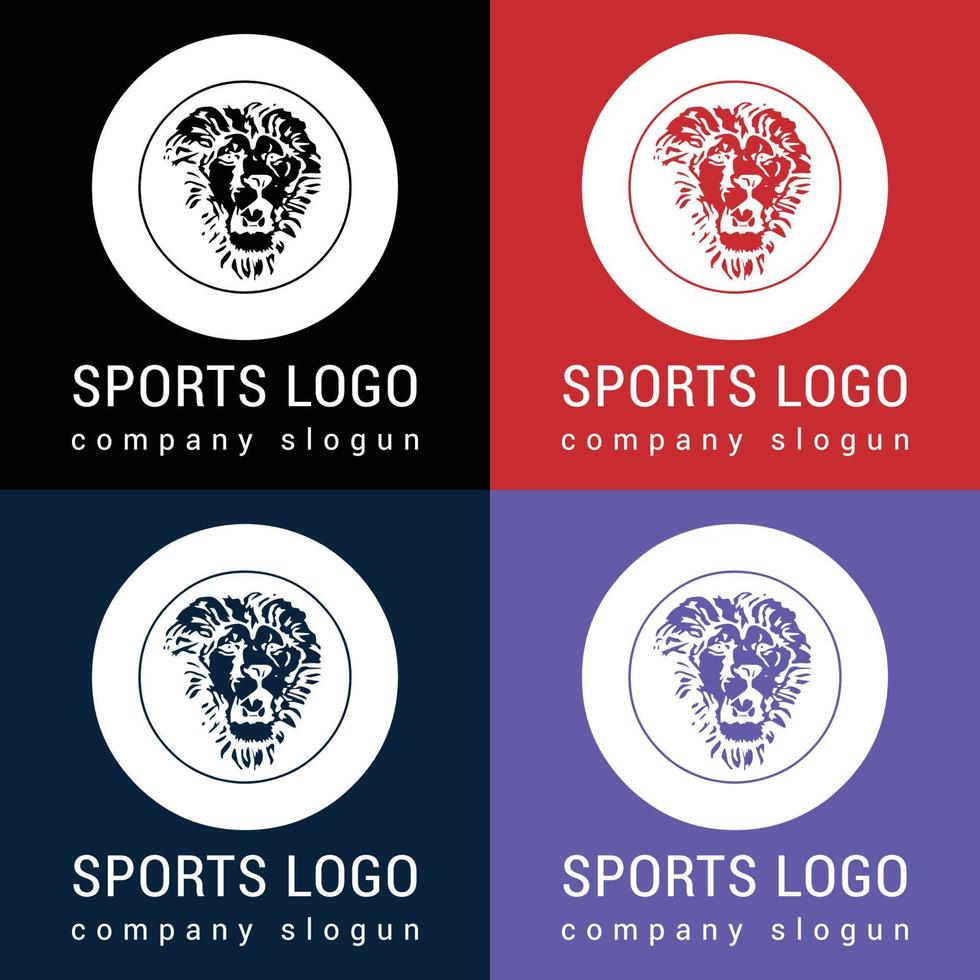 dominerande sporter logotyp för baseboll, fotboll, eller Övrig lag och liga. vektor