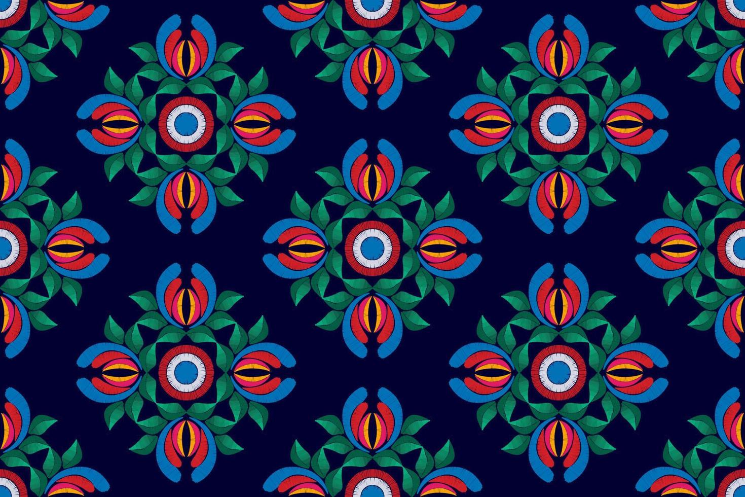 ikat etnisk sömlös mönster dekoration design. aztec tyg matta boho mandalas textil- dekor tapet. stam- inföding motiv ornament ikkat traditionell broderi vektor ungerska putsa moraviska