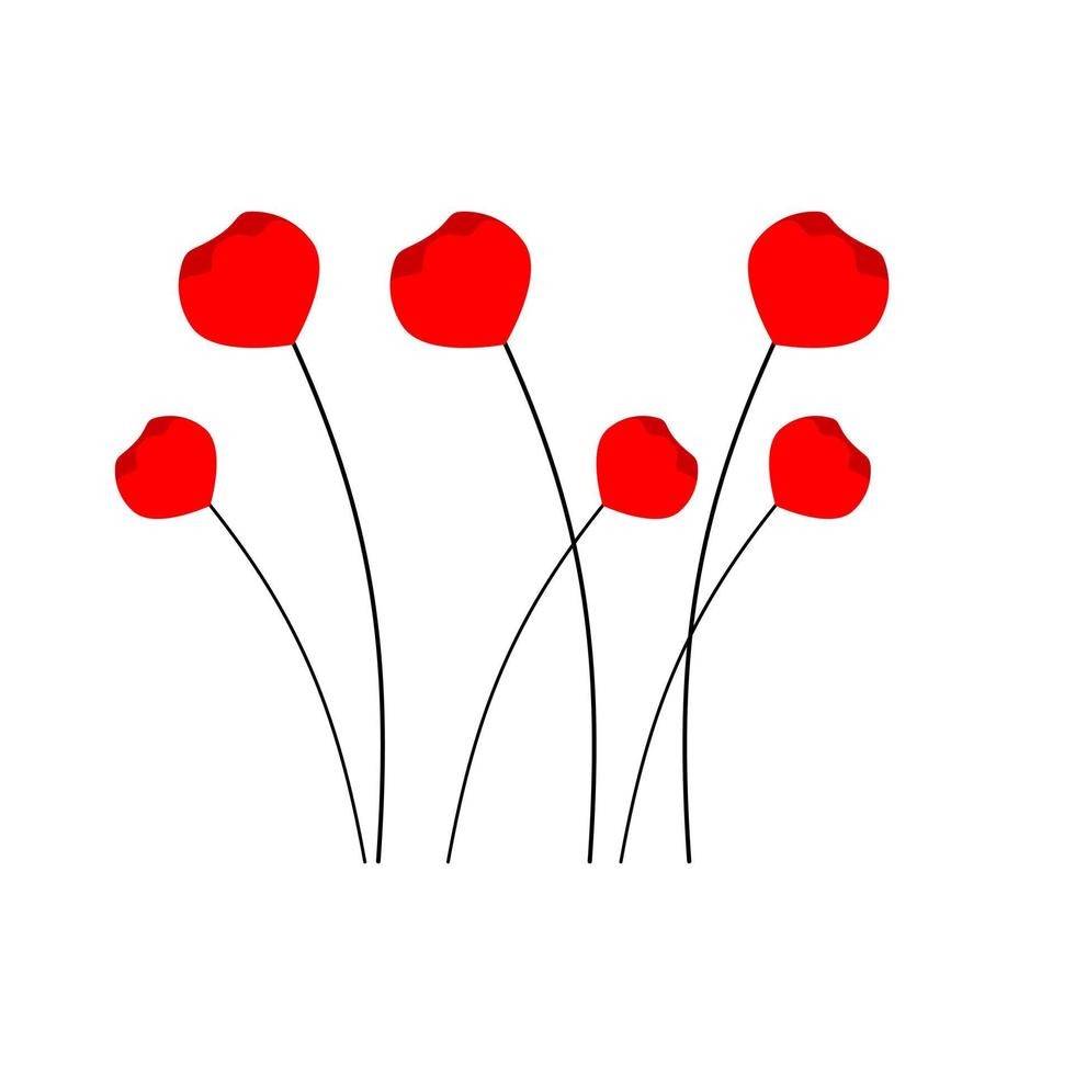 vektor illustration av en ljus vallmo blomma. anzac minnesmärke dag symbol