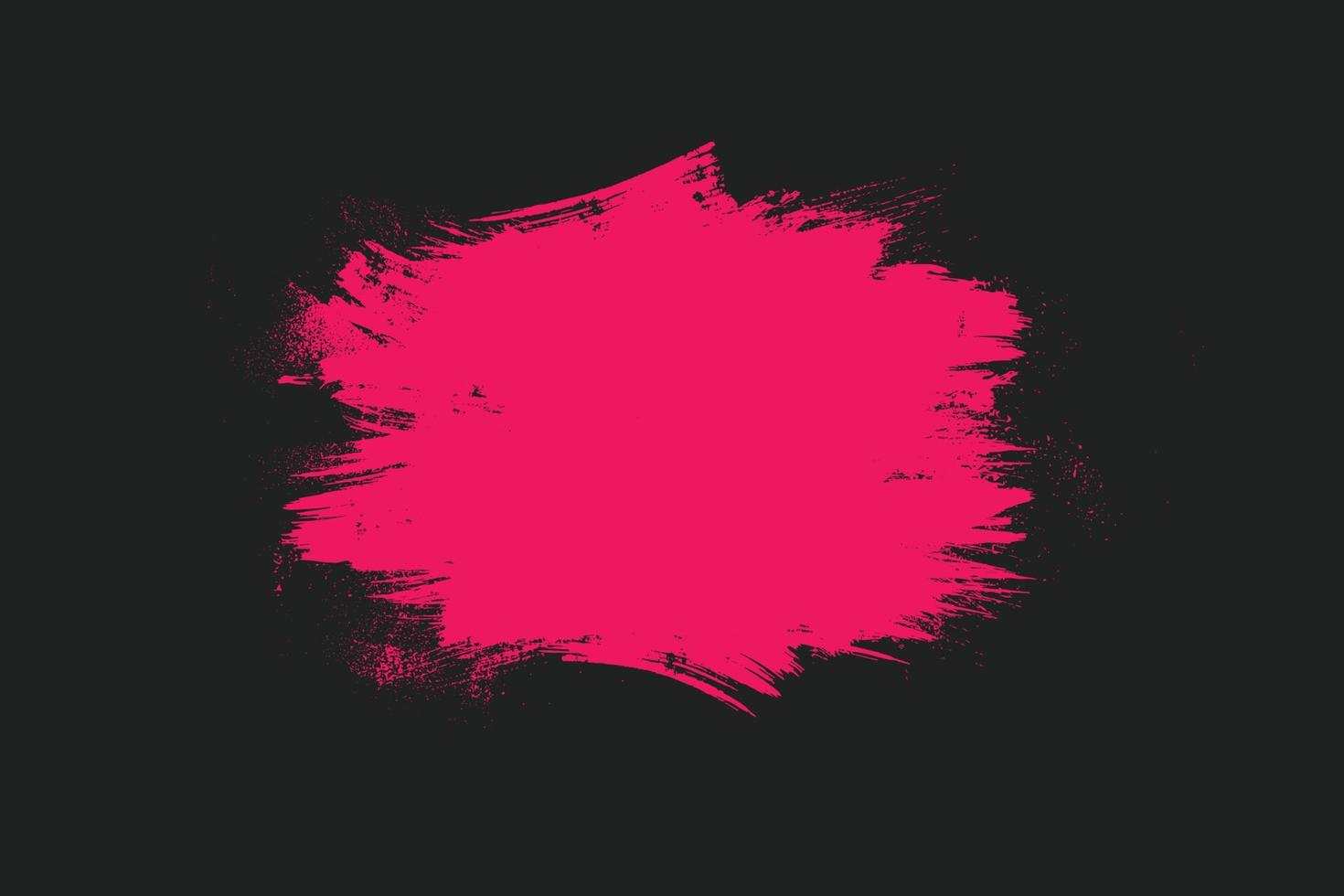 abstrakt grunge rosa borsta stroke på svart bakgrund i urban stil vektor