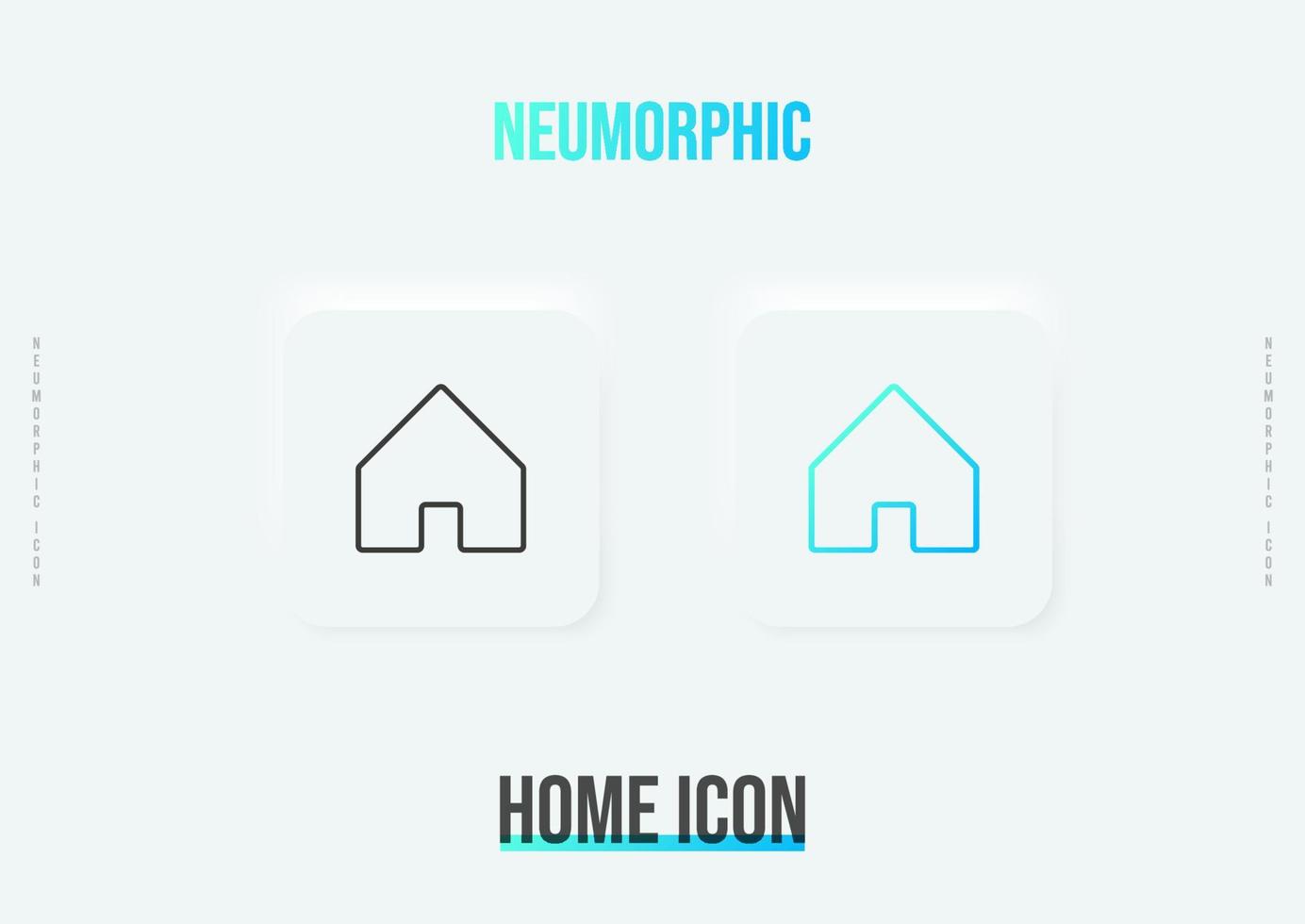 neumorphes Home-Symbol vektor