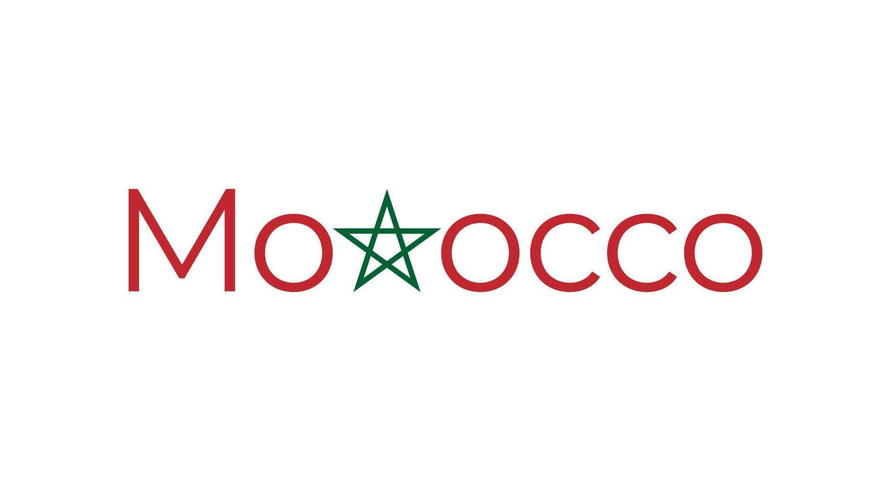 typografi design av marocko vektor