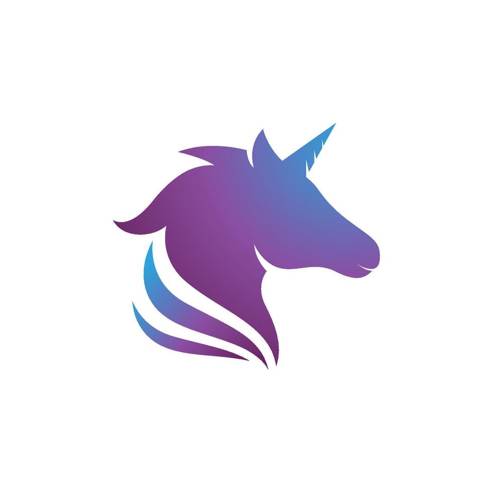 Einhorn-Logo-Symbol-Vektor-Illustration vektor