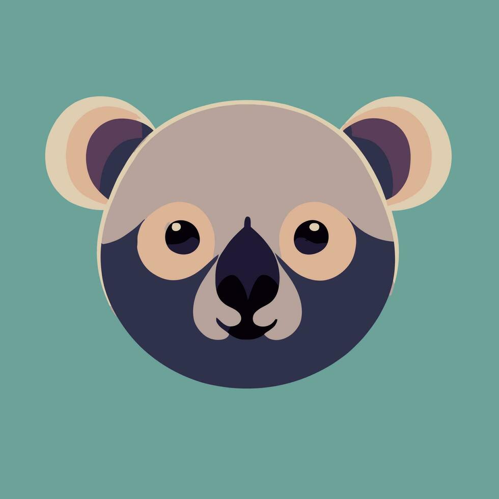Illustrationsvektorgrafik des lustigen Pandakopfkarikatur lokalisiert gut für Logo oder passen Sie Ihr Design an vektor