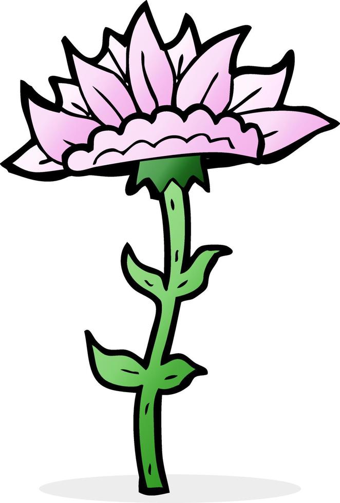 Gekritzel-Cartoon-Blume vektor