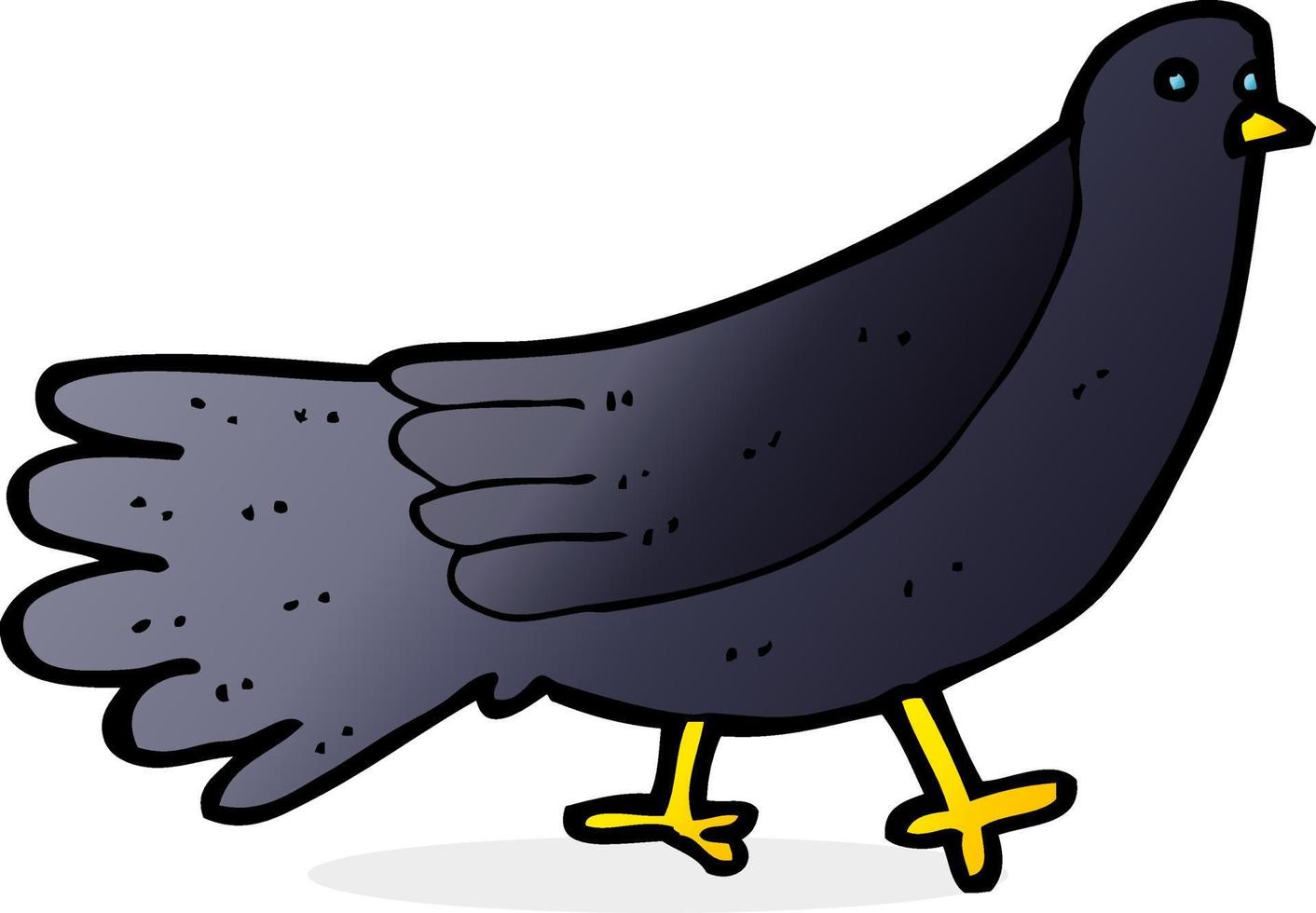 Doodle-Cartoon-Vogel vektor