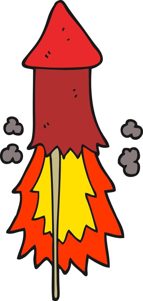 Doodle-Cartoon-Feuerwerk vektor