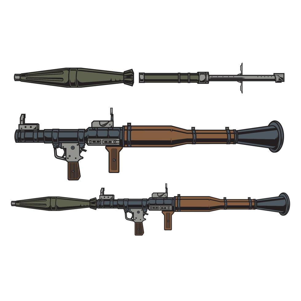 design vektor rPG 7, med separat granads den där kan vara Begagnade som ett eller dess egen