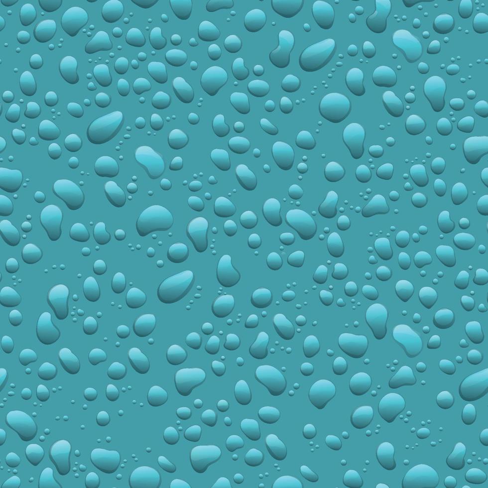 vatten droppar på blå bakgrund. kondensation av realistisk ren regn droppar vektor