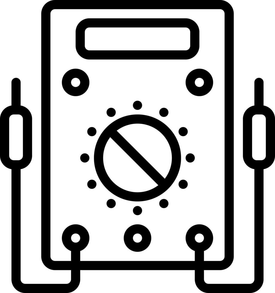 linje ikon för voltmeter vektor