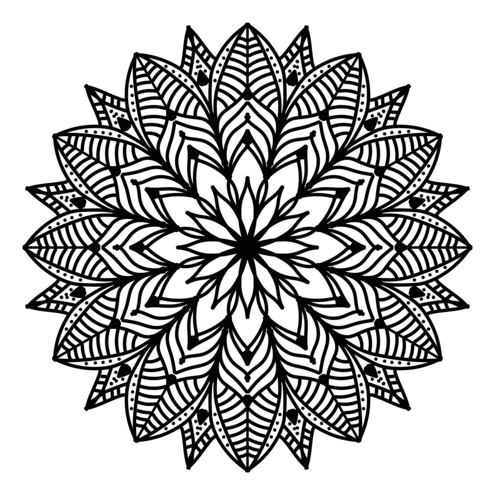 svart mandala, lyx dekorativ mandala design bakgrund, mandala design, mandala mönster färg bok konst tapet design, bricka mönster, hälsning kort, svart och vit mandala vektor