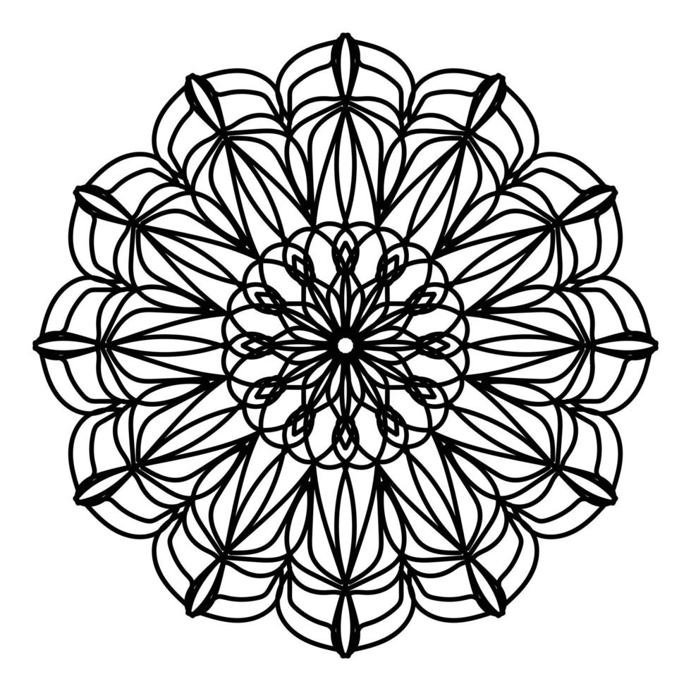 svart mandala, lyx dekorativ mandala design bakgrund, mandala design, mandala mönster färg bok konst tapet design, bricka mönster, hälsning kort, svart och vit mandala vektor