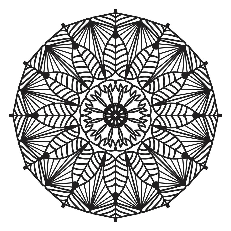 svart mandala, lyx dekorativ mandala design bakgrund, mandala design, mandala mönster färg bok konst tapet design, bricka mönster, hälsning kort, svart och vit mandala vektor