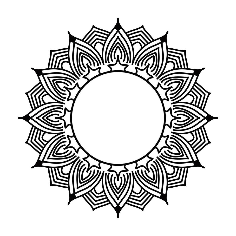 svart mandala, lyx dekorativ mandala design bakgrund, mandala design, mandala mönster färg bok konst tapet design, bricka mönster, hälsning kort, svart och vit mandala vektor