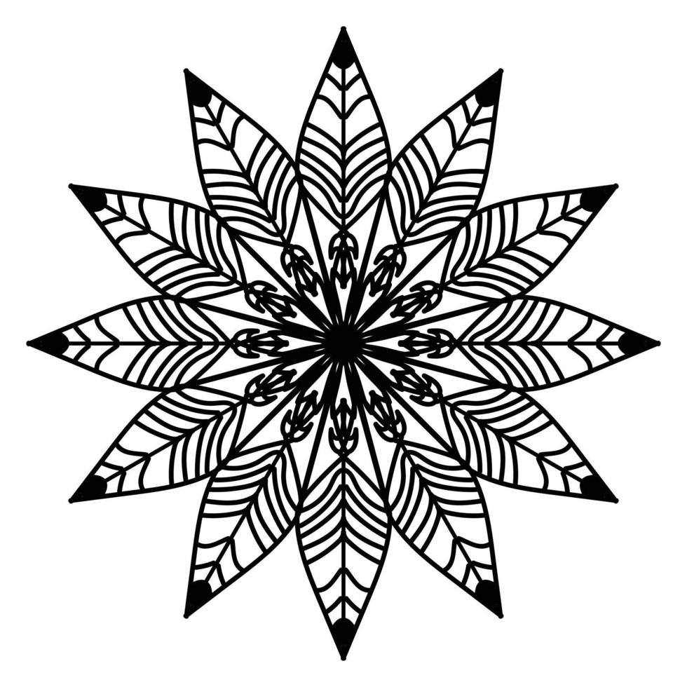 svart mandala, lyx dekorativ mandala design bakgrund, mandala design, mandala mönster färg bok konst tapet design, bricka mönster, hälsning kort, svart och vit mandala vektor