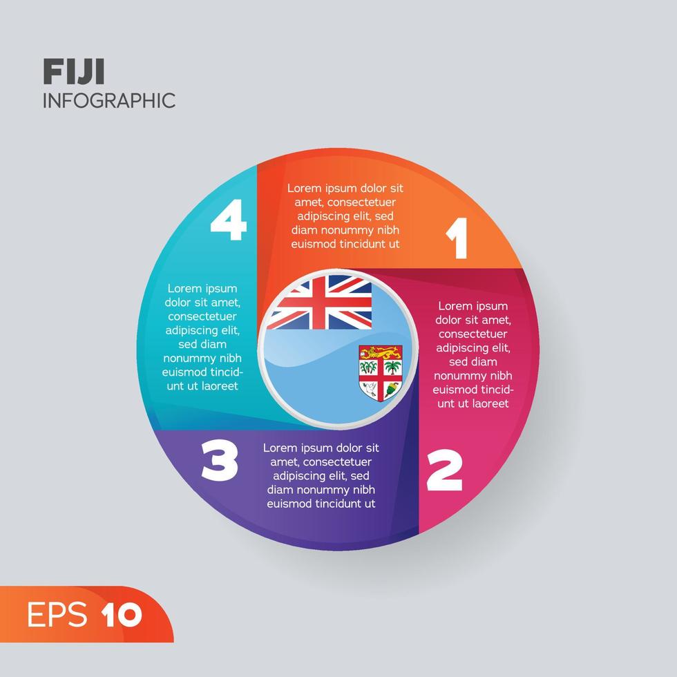 Fidschi-Infografik-Element vektor