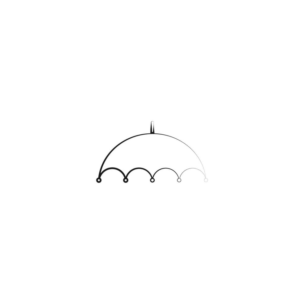 Regenschirm Symbol Bild Symbol Illustration Vektor Design Regen