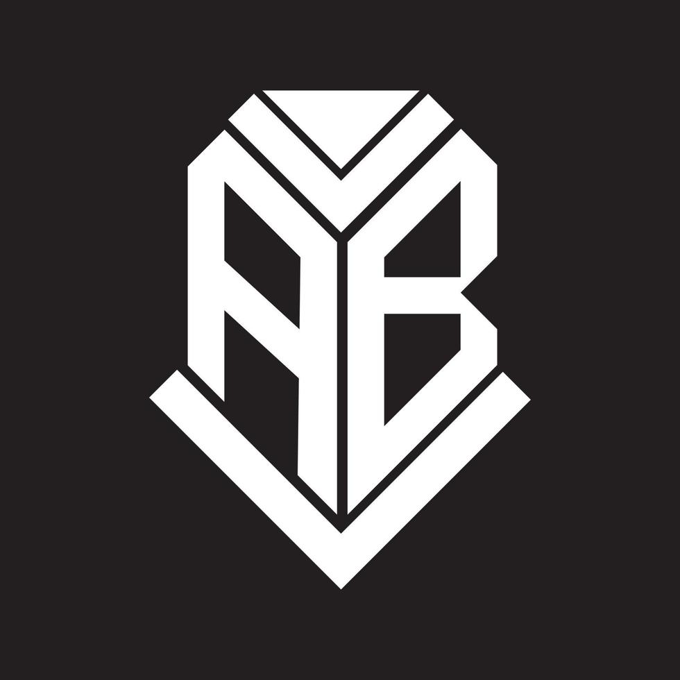b-Buchstaben-Logo-Design auf schwarzem Hintergrund. ab kreatives Initialen-Buchstaben-Logo-Konzept. ab Briefgestaltung. vektor