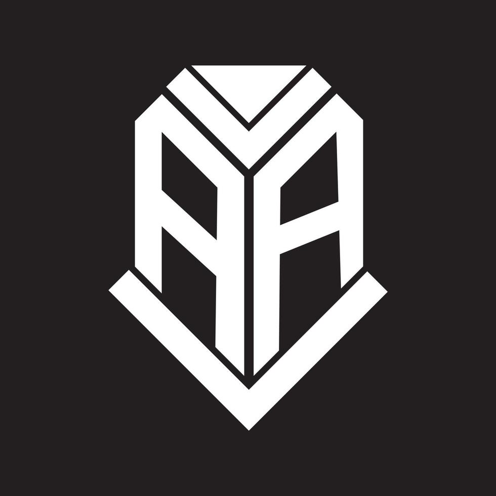 AA-Buchstaben-Logo-Design auf schwarzem Hintergrund. aa kreatives Initialen-Buchstaben-Logo-Konzept. aa Briefgestaltung. vektor