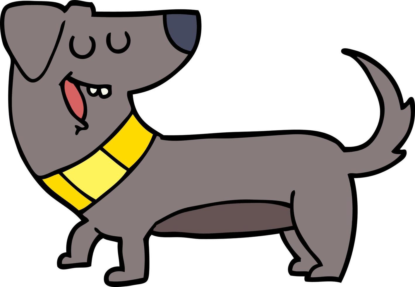 Gekritzelcharakter-Karikaturhund vektor