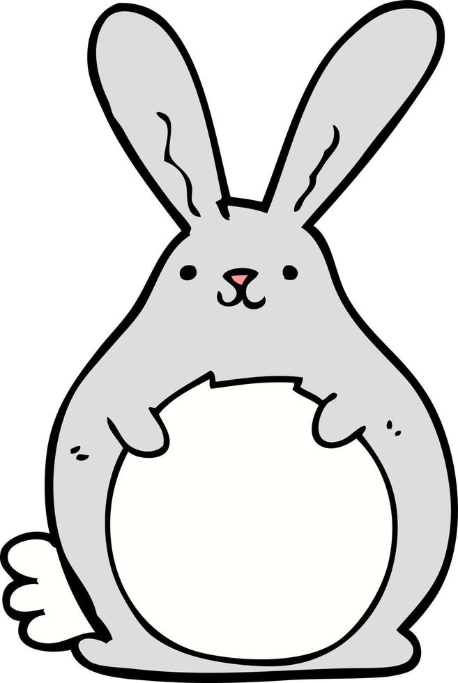 klotter karaktär tecknad serie kanin vektor