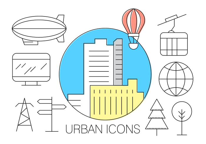 Freie Urban Icons vektor