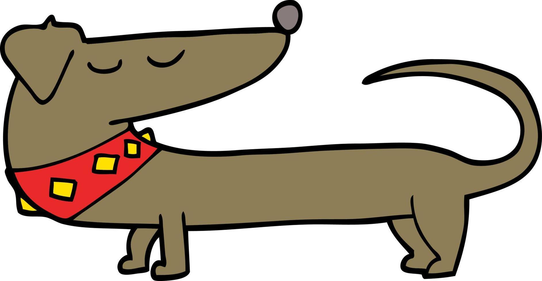 Gekritzelcharakter-Karikaturhund vektor