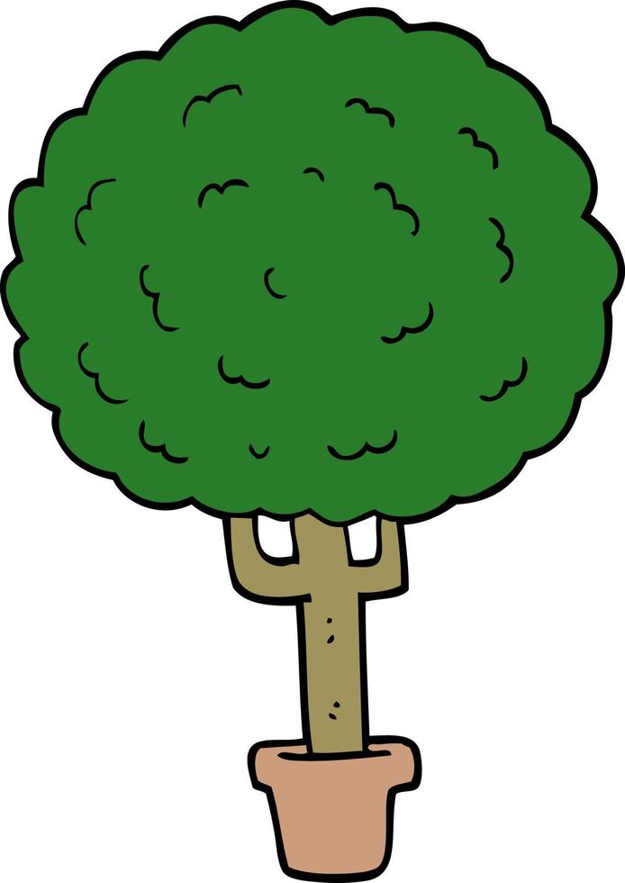 Gekritzel-Cartoon-Baum vektor