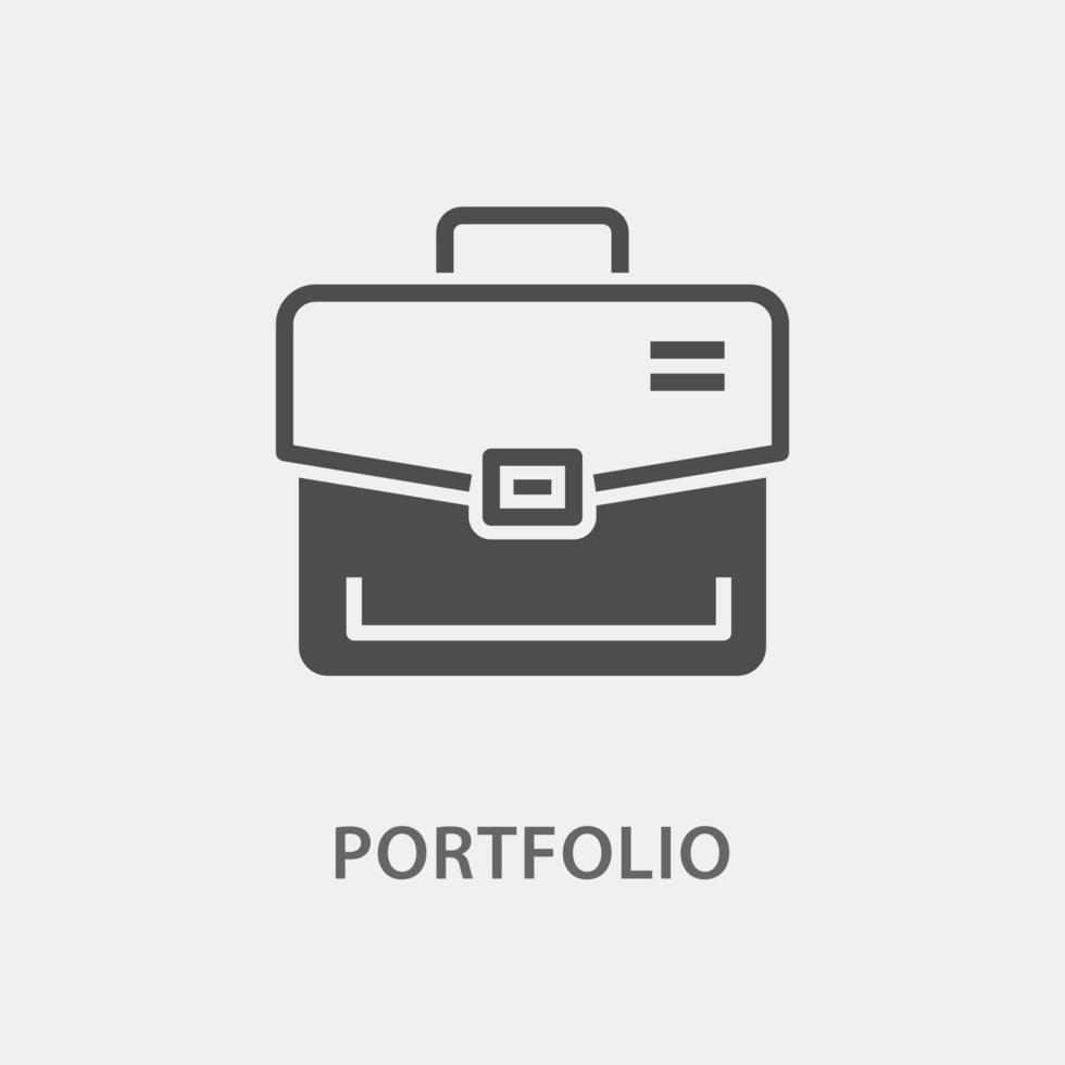 Portfolio-Symbol. Vektorillustration für Grafik- und Webdesign. vektor