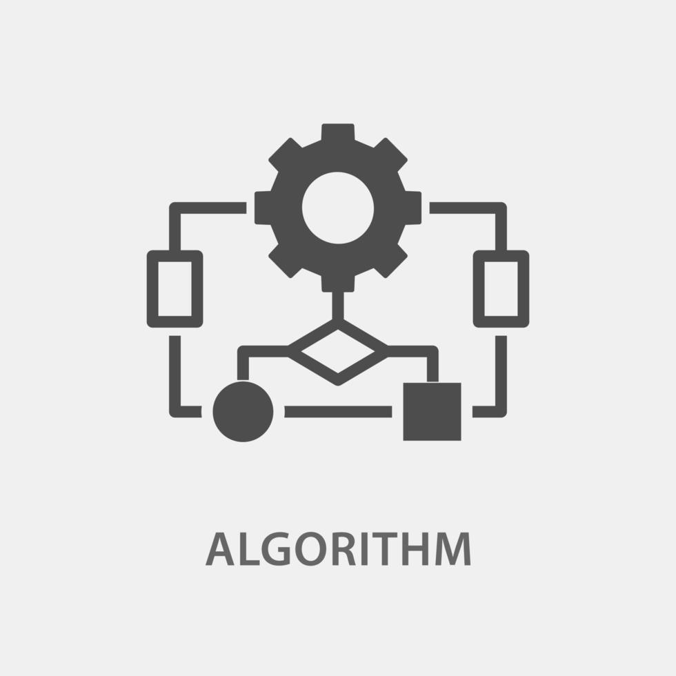 Algorithmus-Symbol. Vektorillustration für Grafik- und Webdesign. vektor