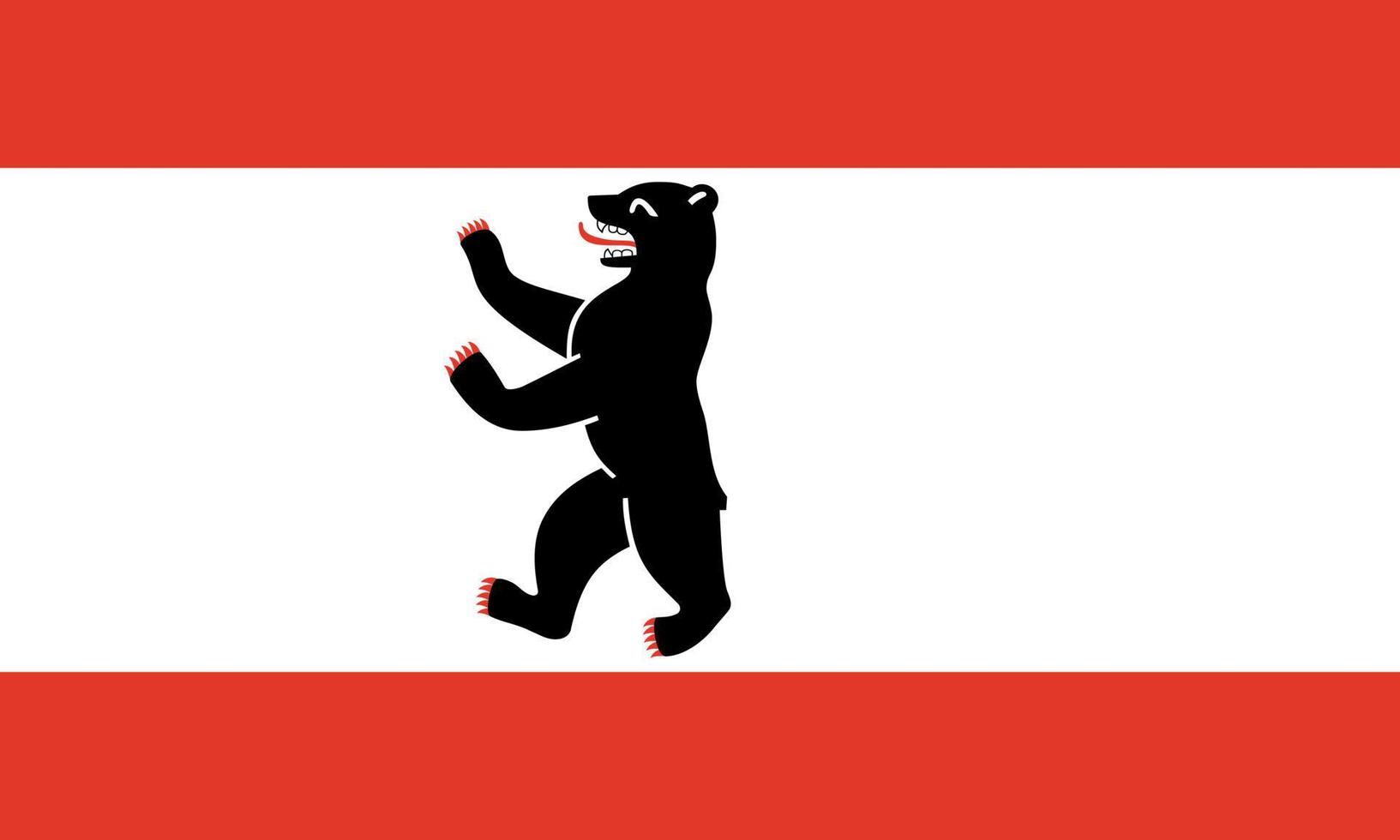 berlin flagga, stat av Tyskland. vektor illustration.