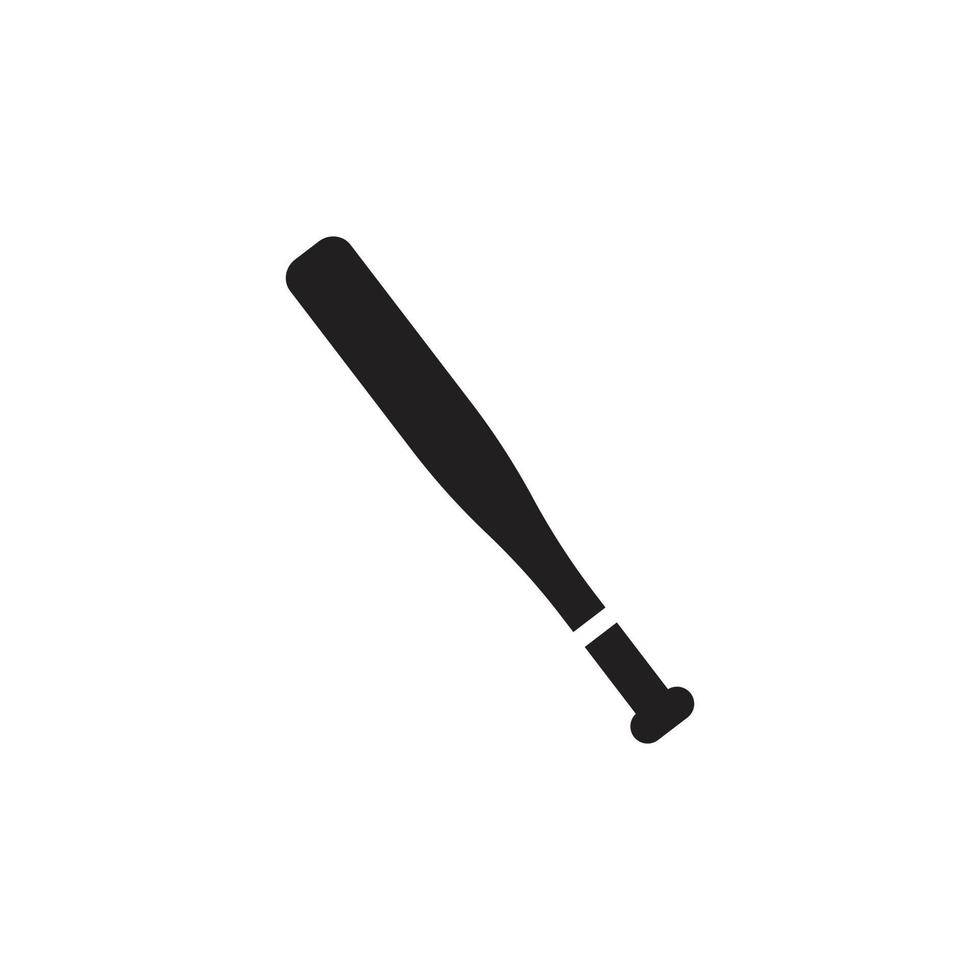 eps10 svart vektor baseboll fladdermus abstrakt fast konst ikon isolerat på vit bakgrund. sport träffa Utrustning symbol i en enkel platt trendig modern stil för din hemsida design, logotyp, och mobil app