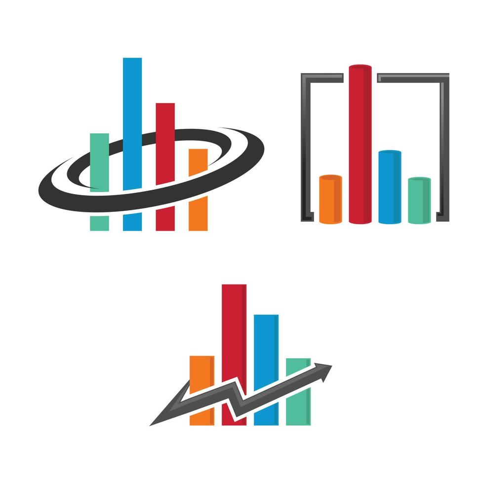 uppsättning av företag finansiera logotyp vektor