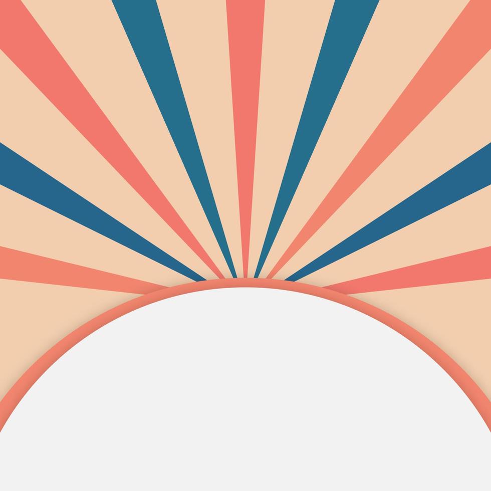 vektor illustration retro grunge orange blå sunburst bakgrund mall baner företag social media reklam. abstrakt sunburst design. årgång färgrik stigande Sol eller Sol stråle, sol brista retro