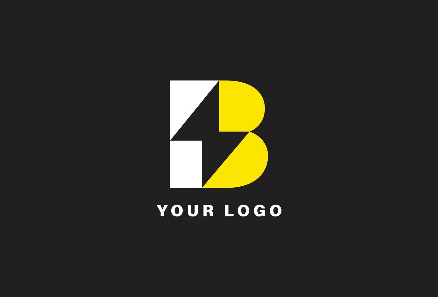 b energi logotyp design mall vektor