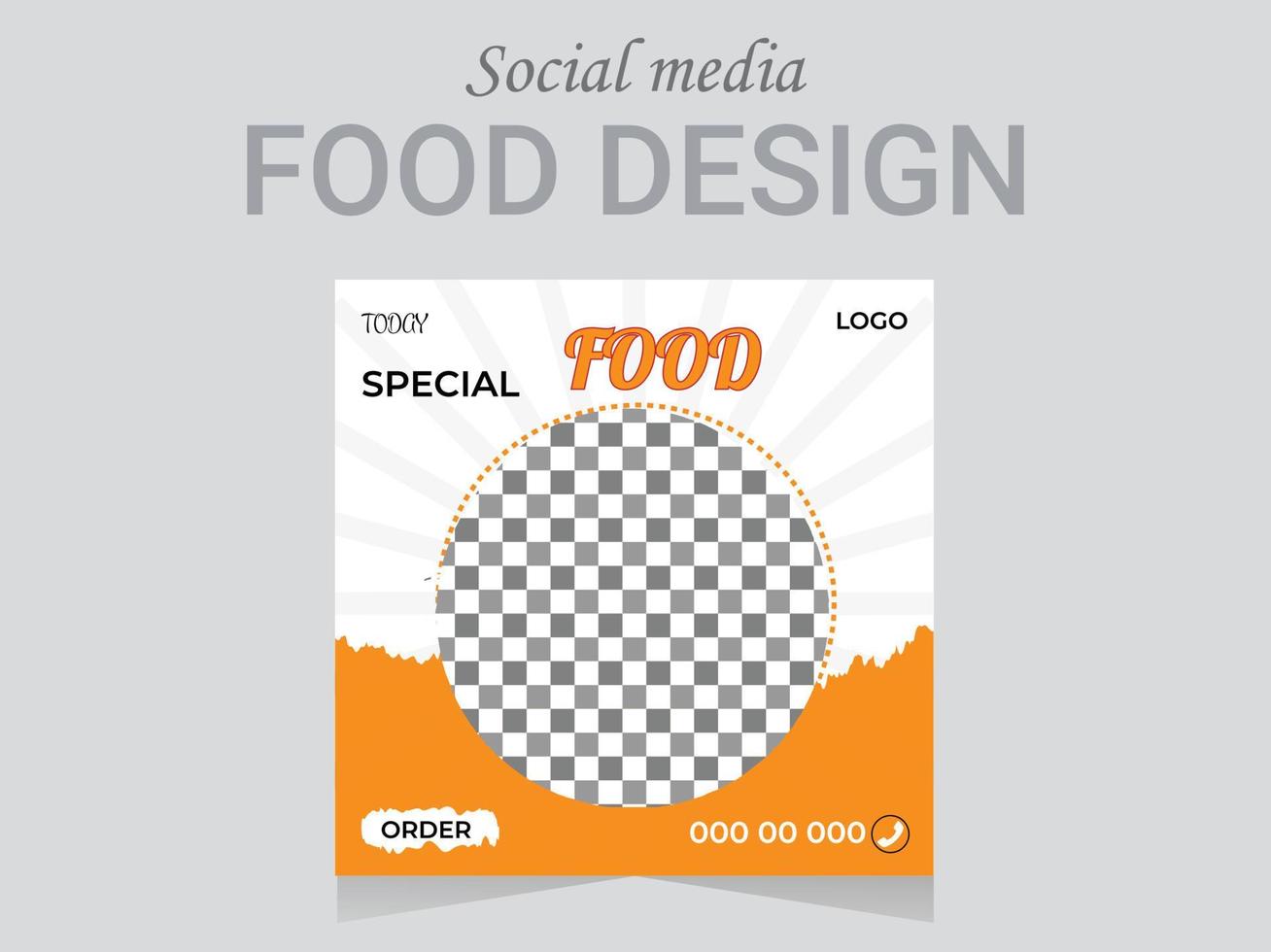 Social-Media-Food-Design-Vorlage, Vektor-Poster-Design-Layout. modernes Lebensmitteldesign eps-Dateiformat. vektor