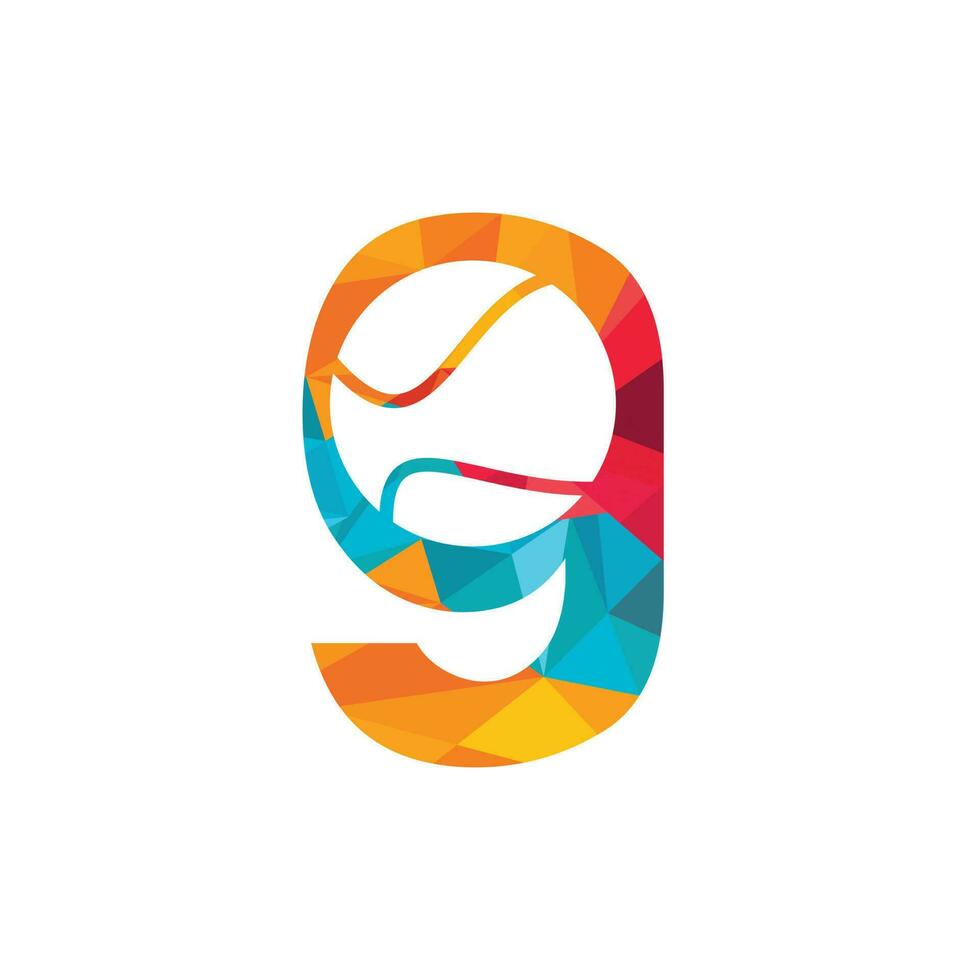 Buchstabe g Tennis-Vektor-Logo-Design. Vektordesign-Vorlagenelemente für Ihr Sportteam oder Ihre Corporate Identity. vektor