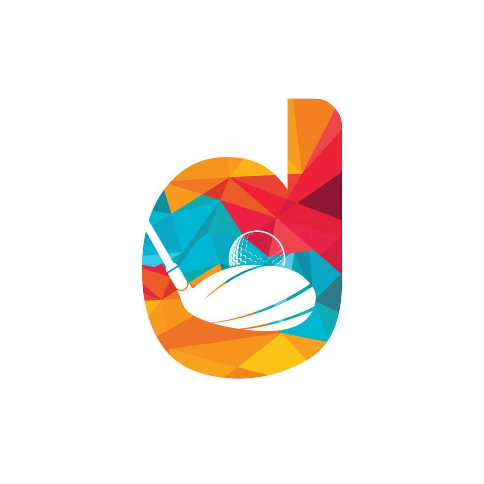 Anfangsbuchstabe d Golf-Vektor-Logo-Design. Design des Golfclub-Inspirationslogos. vektor
