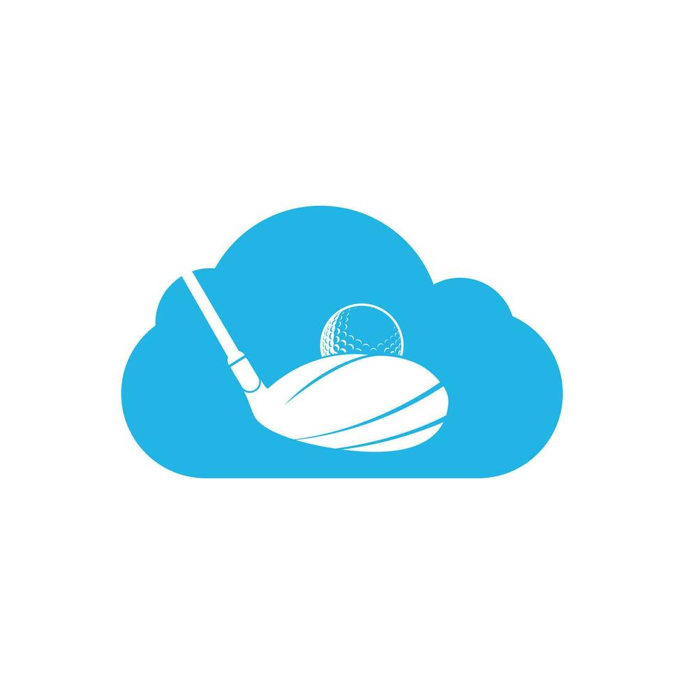 Cloud-Golf-Vektor-Logo-Design. Design des Golfclub-Inspirationslogos. vektor